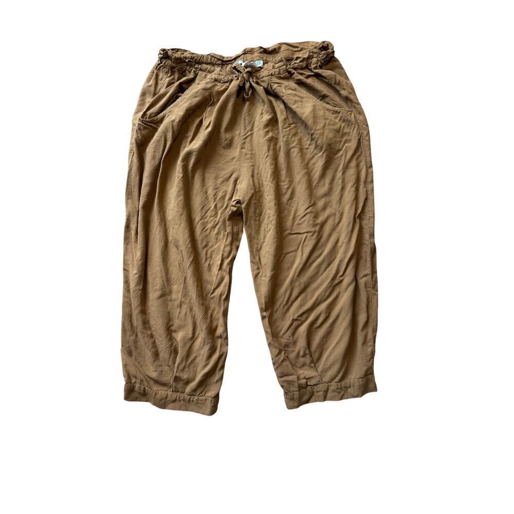 VINTAGE JAMS WORLD Bloomer Capri/Cropped khaki/tan pants, size women's Large